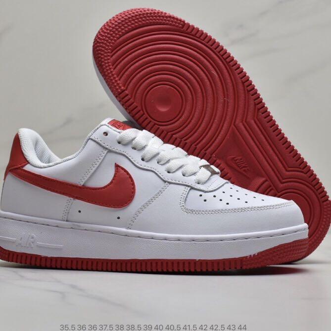 nike air force red bottoms