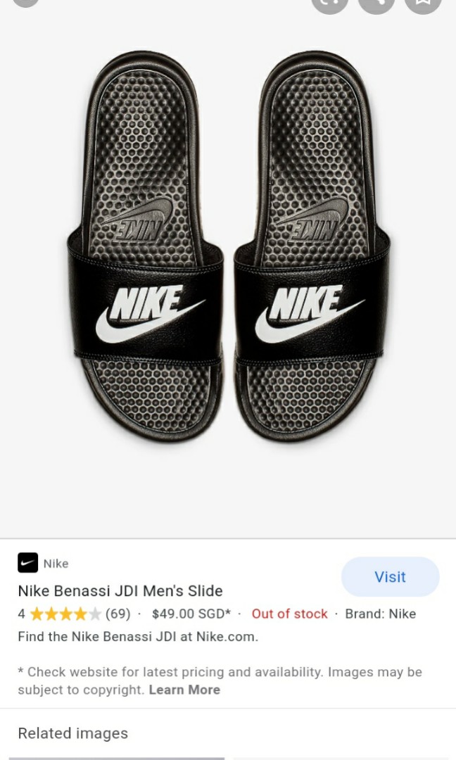 nike benassi slides for men