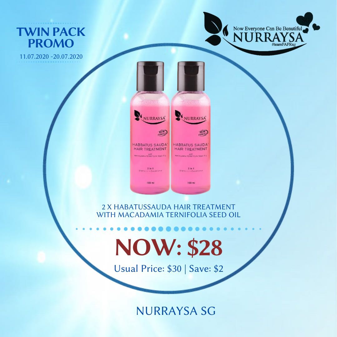 Nurraysa Habbatus sauda 2 in 1 treatment shampoo, Health & Beauty, Hair