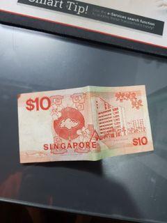 Old $10 Singaporean Note
