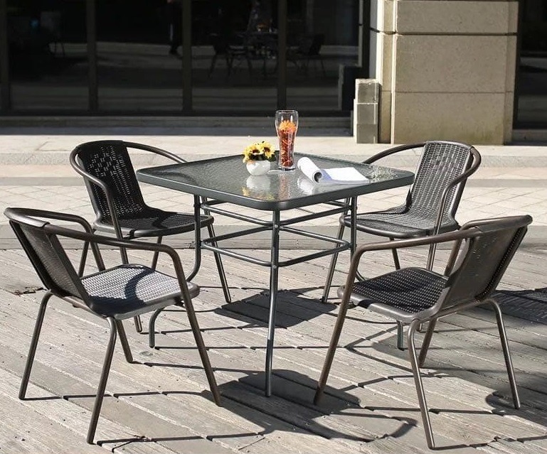 high top patio table with 4 chairs