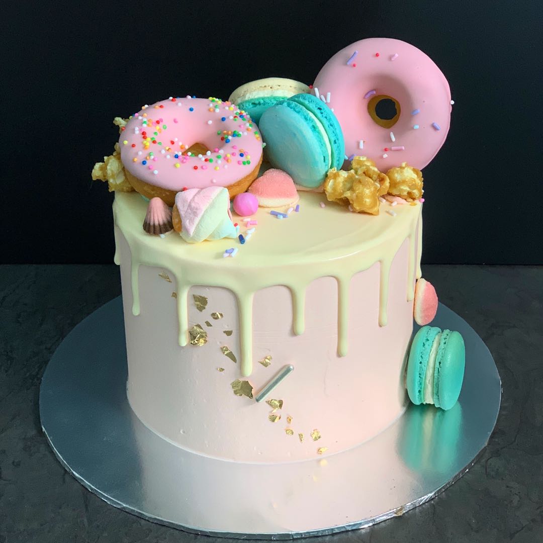 Donut Drip Cake - CakeCentral.com