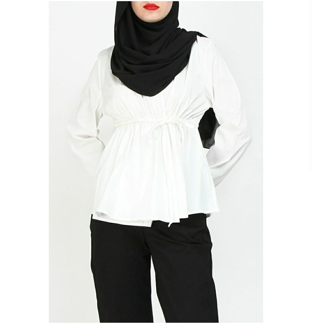 white wrap blouse plus size