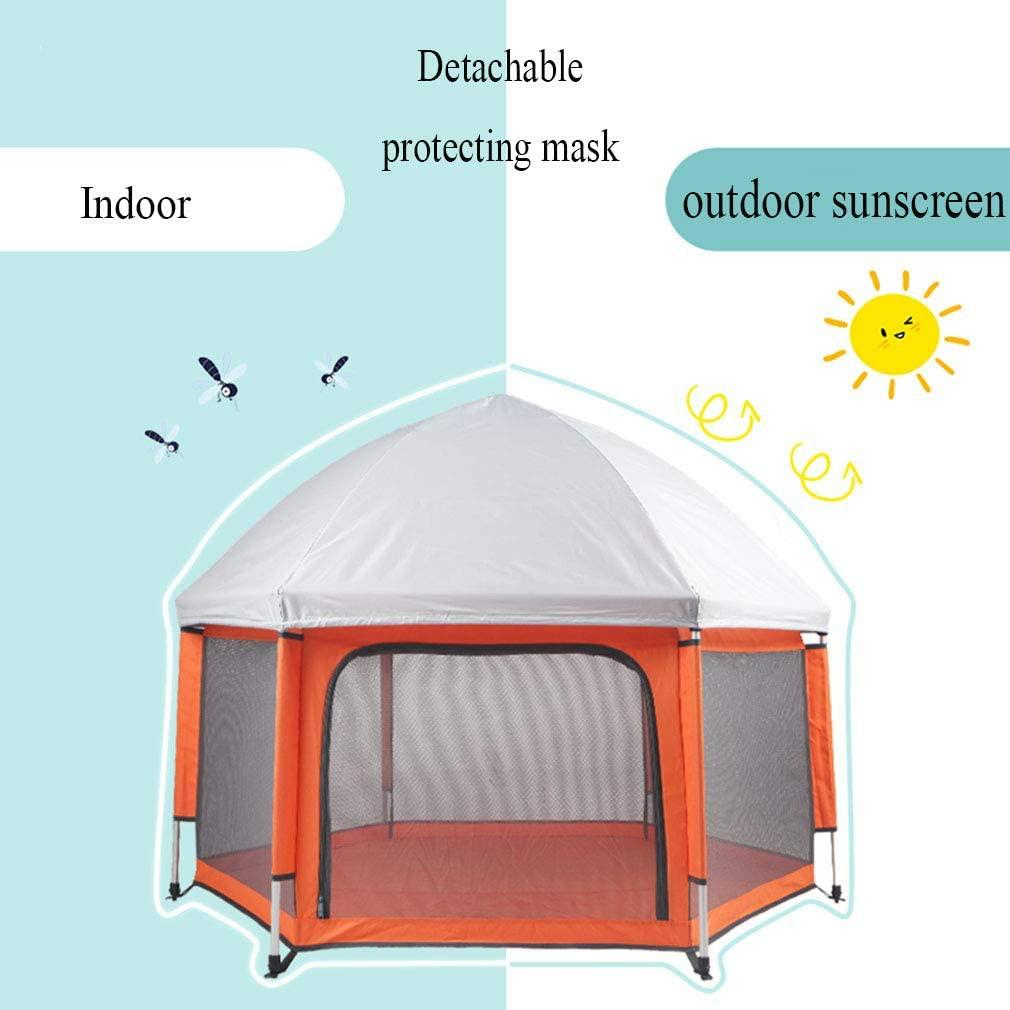 Portable Playpen (Category: Infant Playtime) located in Las Pinas. Submitted by clearancefanatic (Listing ID 1019845122, Image 2). Description: Foldable Compact Baby Playpen, Portable Playard Indoor and Outdoor,with UV Canopy,Mat and Carry Case, Safety Gate Kids Activity Center Playpen for Infants,Orange.