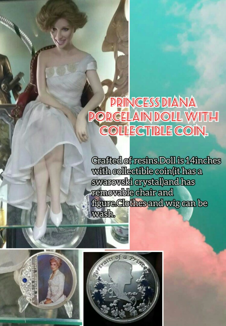 Princess Diana Porcelain Doll With Collectible Coin Luxury Apparel On Carousell