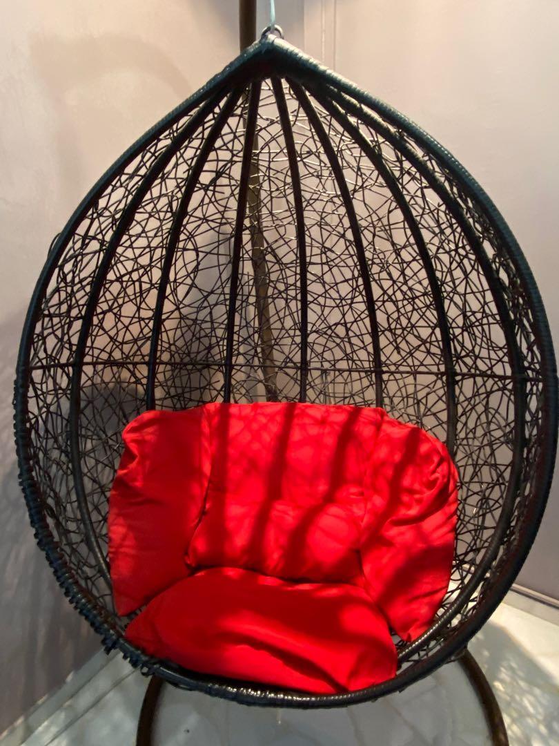 Rattan bird cage swing chair (not IKEA, vhive, novena), Furniture