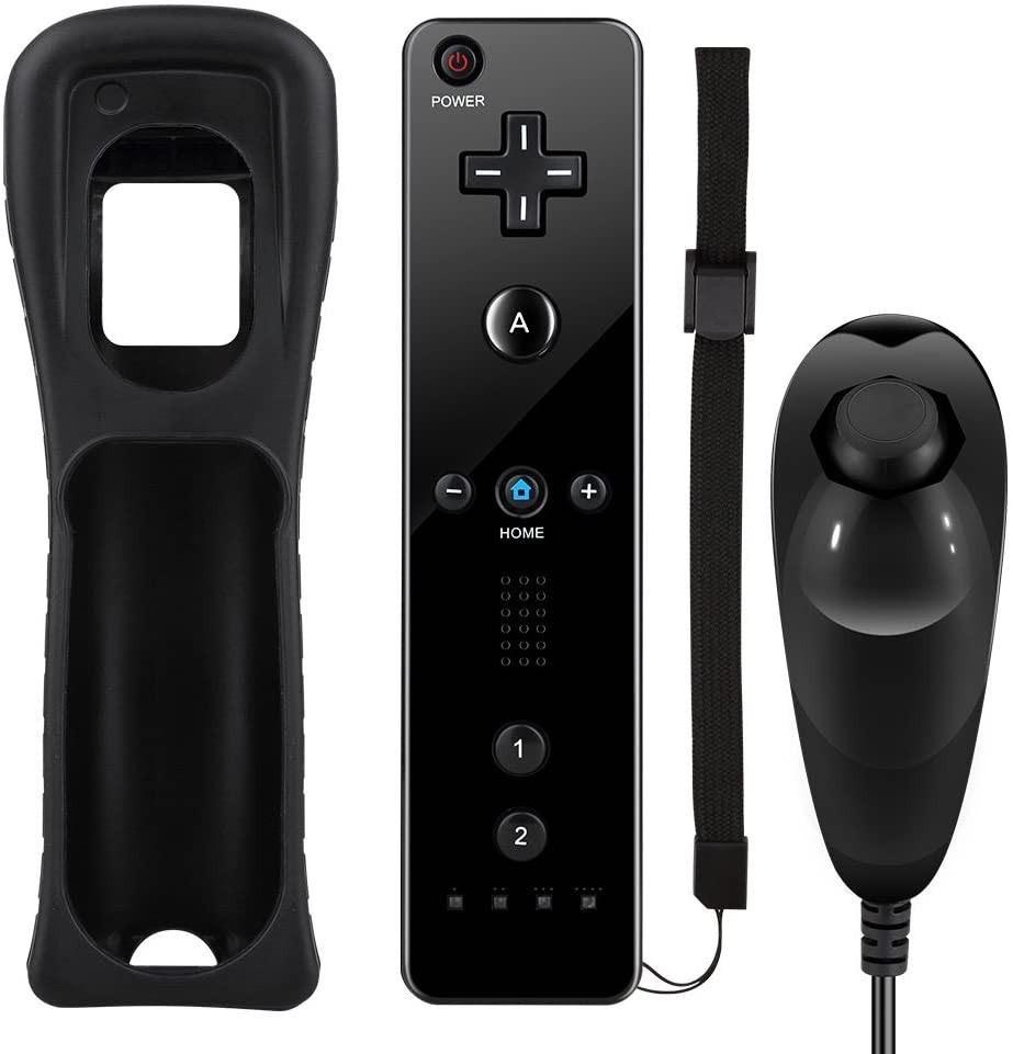 Remote Controller for Wii and Wii U,XW02 Nintendo Wii Remote Control and Nunchuck with Silicone