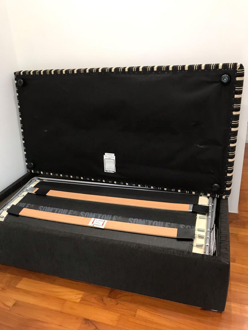 Sofa Bed/ ottoman, Furniture & Home Living, Furniture, Sofas on Carousell