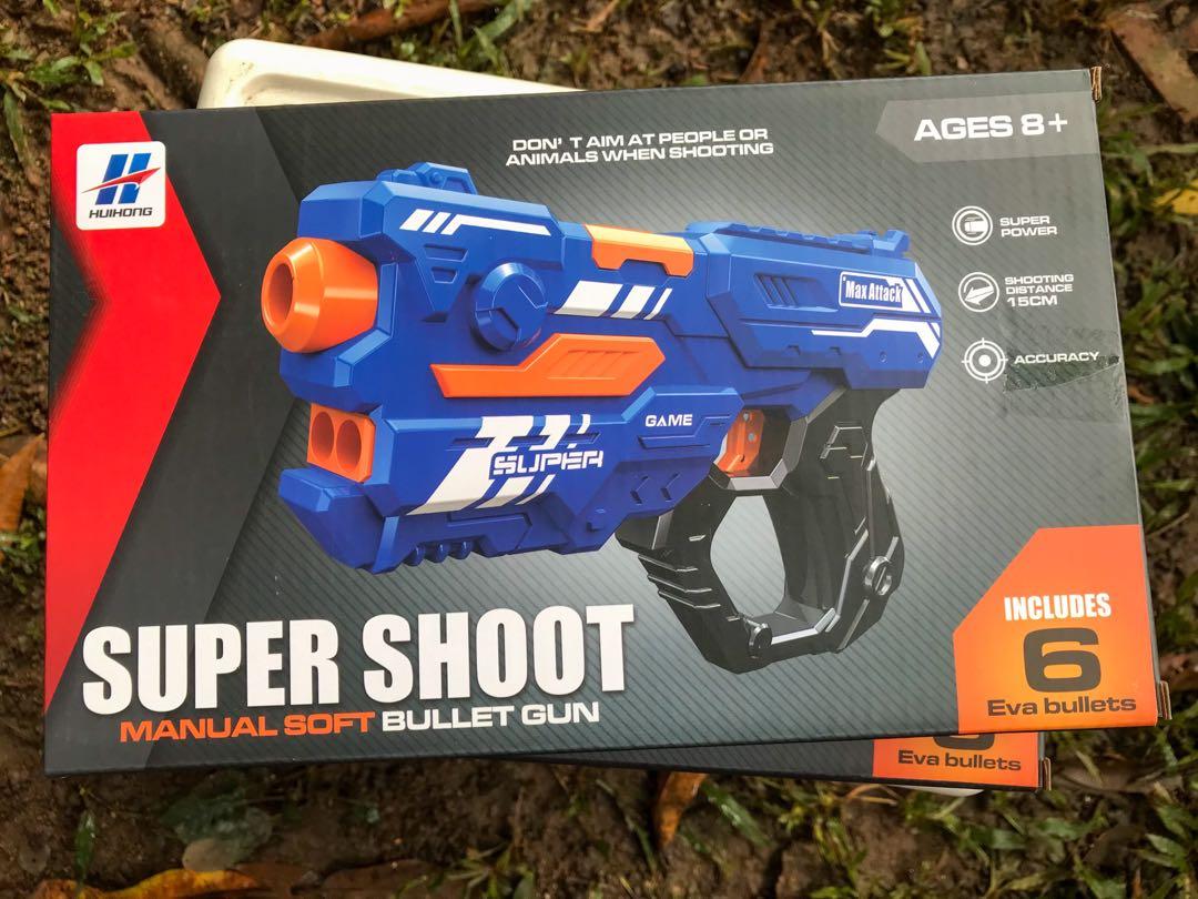 SUPER SHOOT MANUAL SOFT BULLET, Hobbies & Toys, Collectibles & Memorabilia,  Fan Merchandise on Carousell