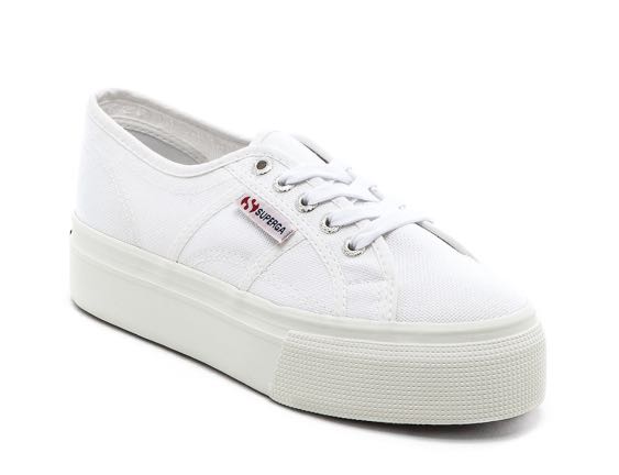Superga Platform Sneaker in White 