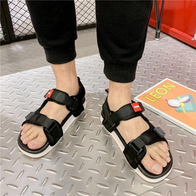 Supreme Black Flip Flops Sliders for Men