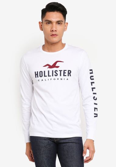 Hollister Long sleeve T-shirt, Men's Fashion, Tops & Sets, Tshirts & Polo  Shirts on Carousell