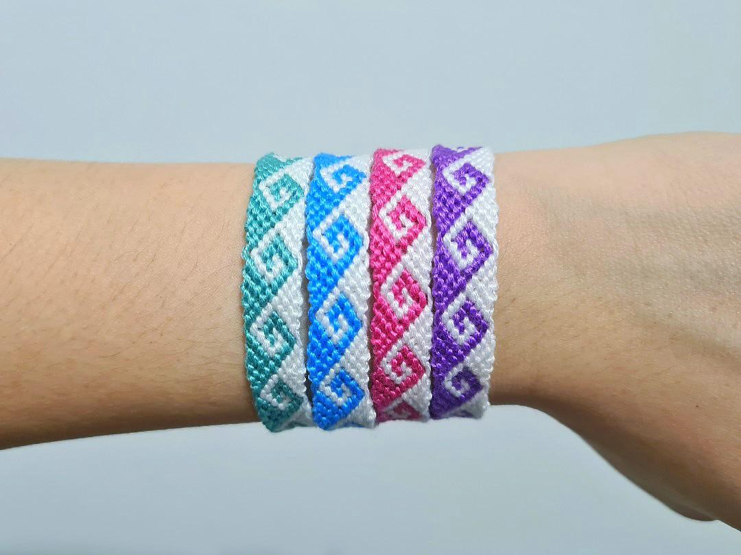 Tribal Wave Friendship Bracelet White