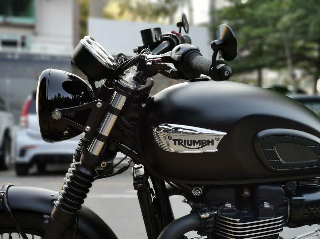 triumph trident bar end mirrors