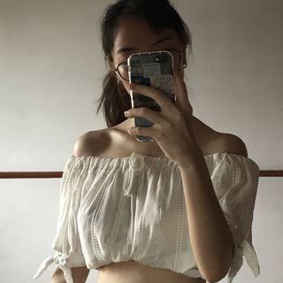 White Off the Shoulder Top