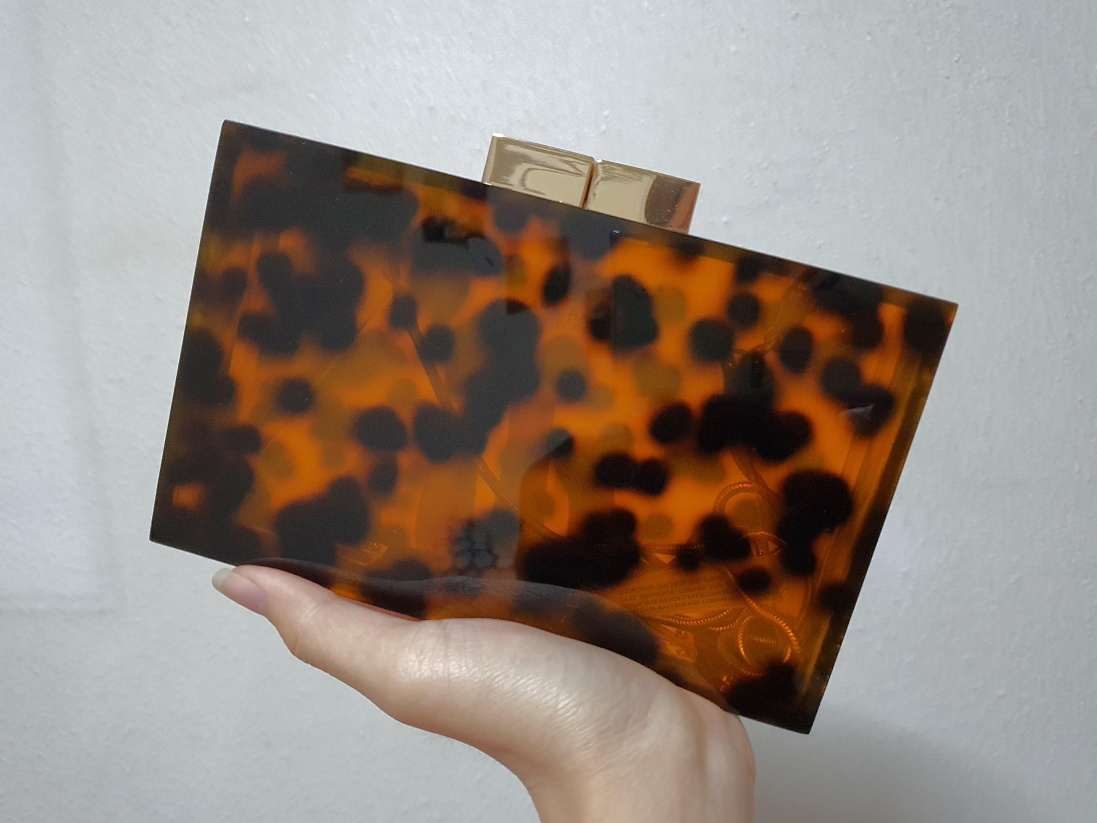 zara tortoise clutch