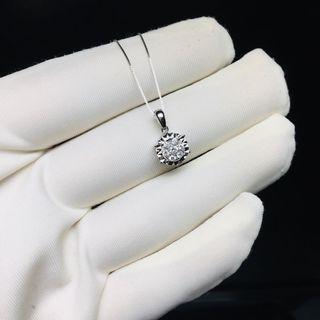 18K金鑽石項配盒仔鏈 18K diamond pendant with box chain