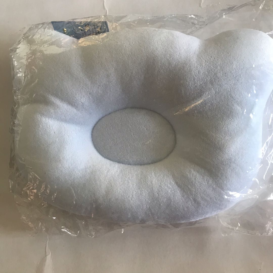 全棉 嬰兒 枕頭 熊熊 熊仔 熊仔頭 布迪兔 淺藍色 天藍 藍色 Cotton Petitlapin bb baby bbs babys