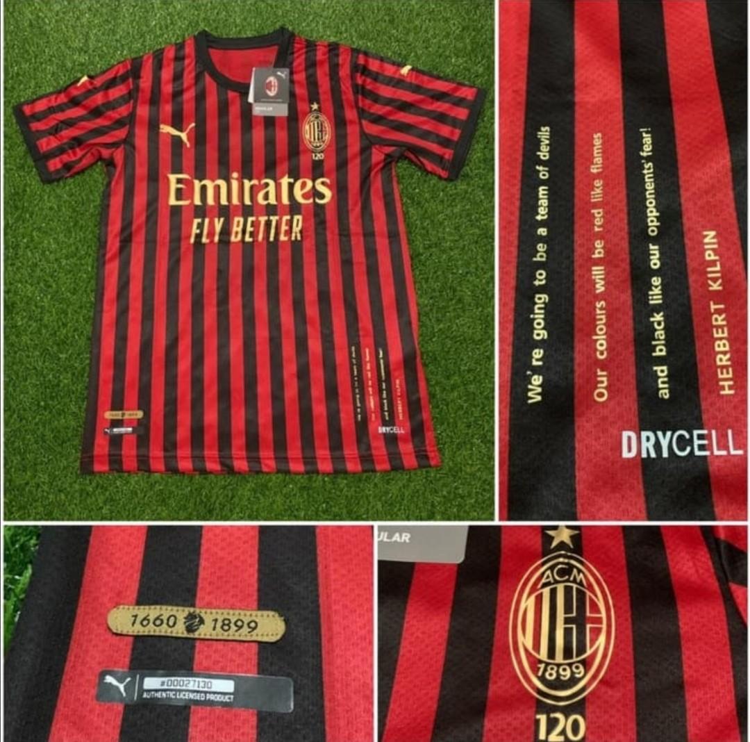 Ac Milan 120 Anniversary Jersey Sports Sports Apparel On Carousell