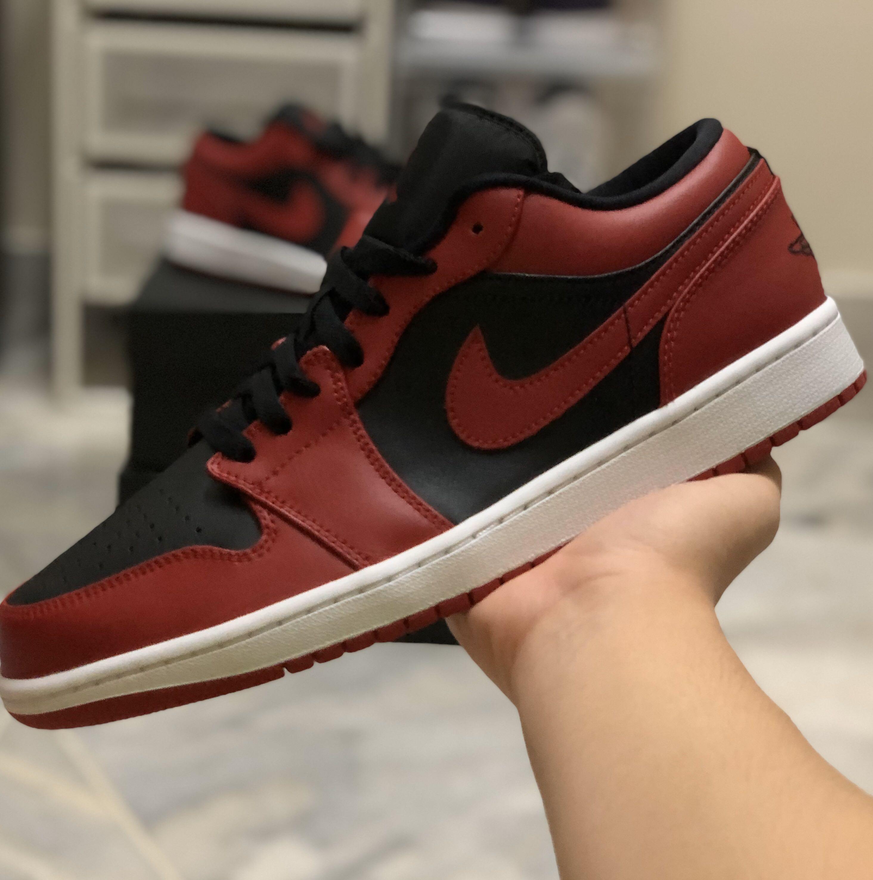 Air Jordan 1 Low Varsity Red, Men's Fashion, Footwear, Sneakers on
