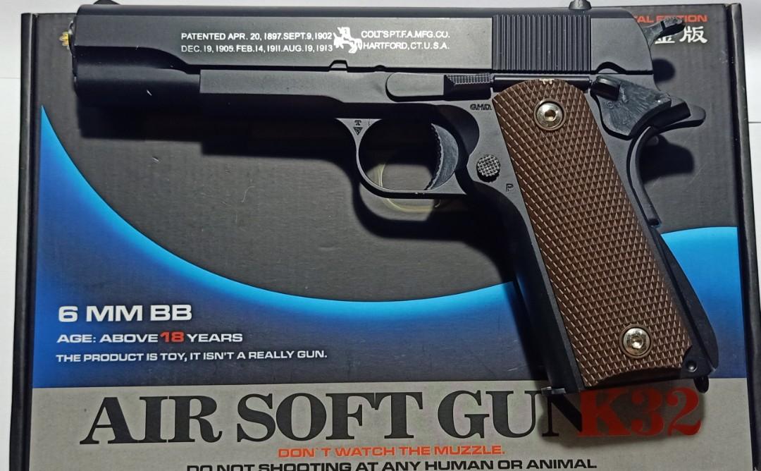 COLT 1911 STYLE TOY GUN Smart K32 SPRING POWERED FULL METAL on Carousell