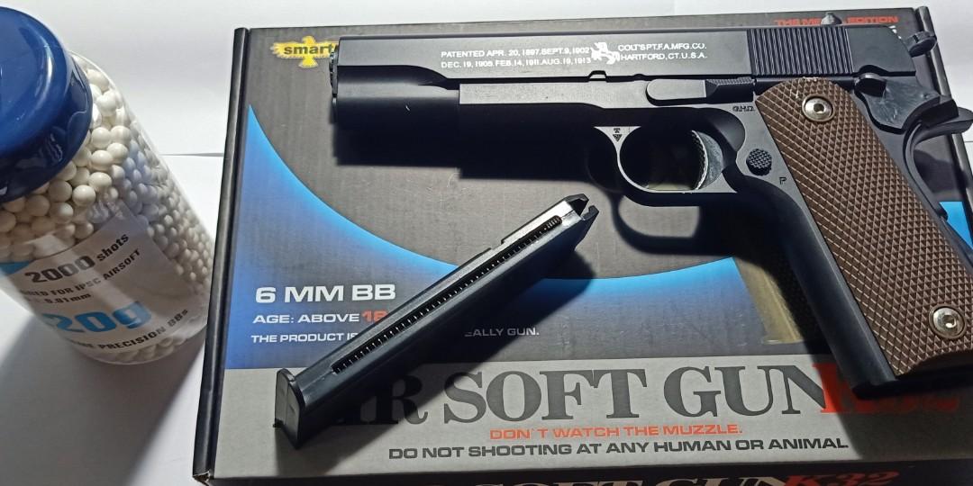 COLT 1911 STYLE TOY GUN Smart K32 SPRING POWERED FULL METAL on Carousell