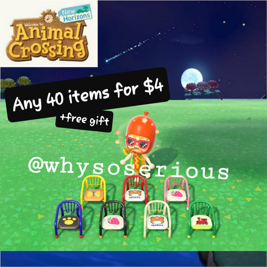 All Baby Chair Set Animal Crossing New Horizons Same Day Delivery Toys Games Video Gaming In Game Products On Carousell