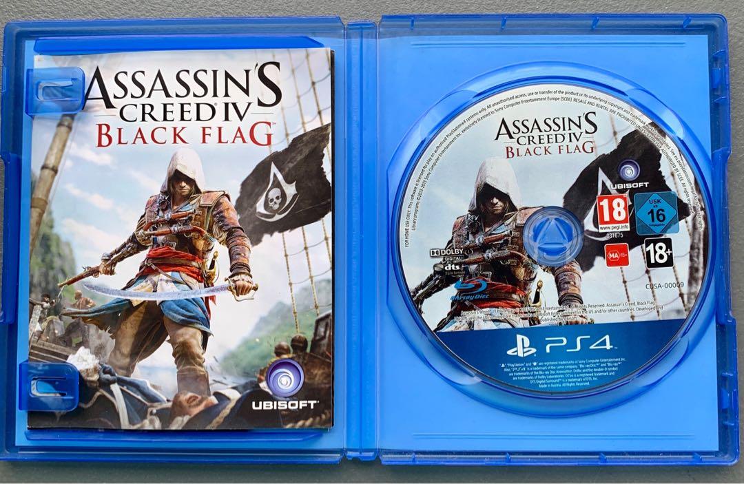 PS4 ASSASINS CREED IV BLACK FLAG (Category: PlayStation) located in Makati City. Submitted by questionmart (Listing ID 1020097646, Image 2). Description: ₱1,000 ONLY! Actual photo of the game used..