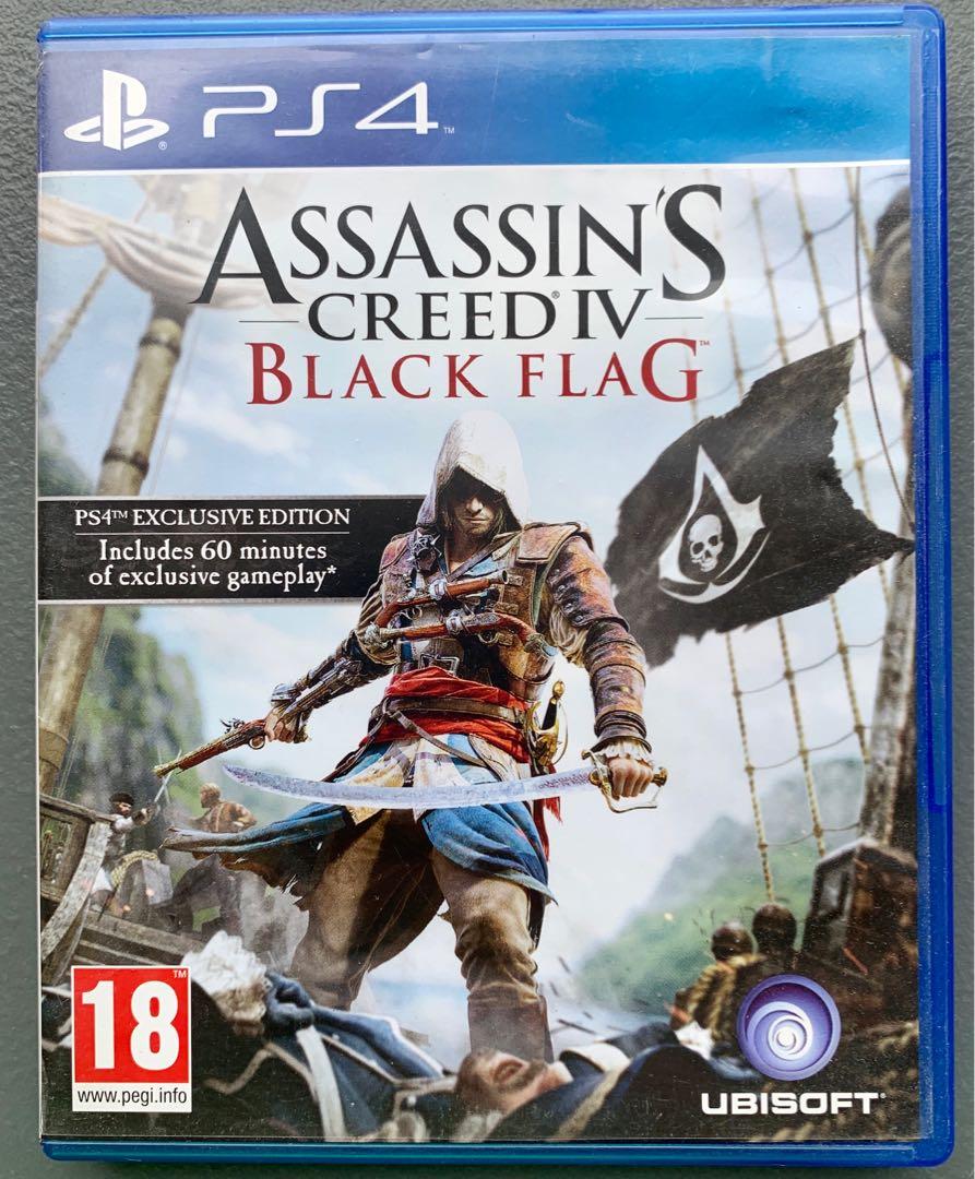 PS4 ASSASINS CREED IV BLACK FLAG (Category: PlayStation) located in Makati City. Submitted by questionmart (Listing ID 1020097646, Image 1). Description: ₱1,000 ONLY! Actual photo of the game used..