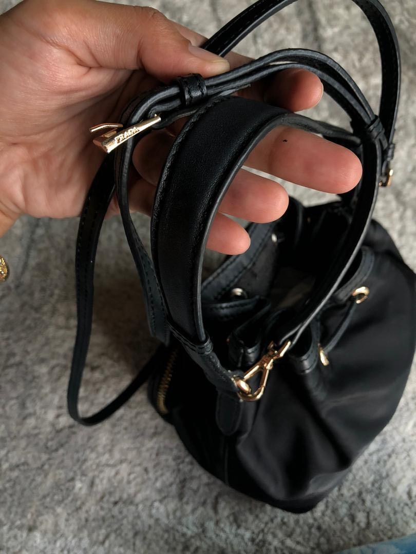 Prada cord-detail Bucket Bag - White
