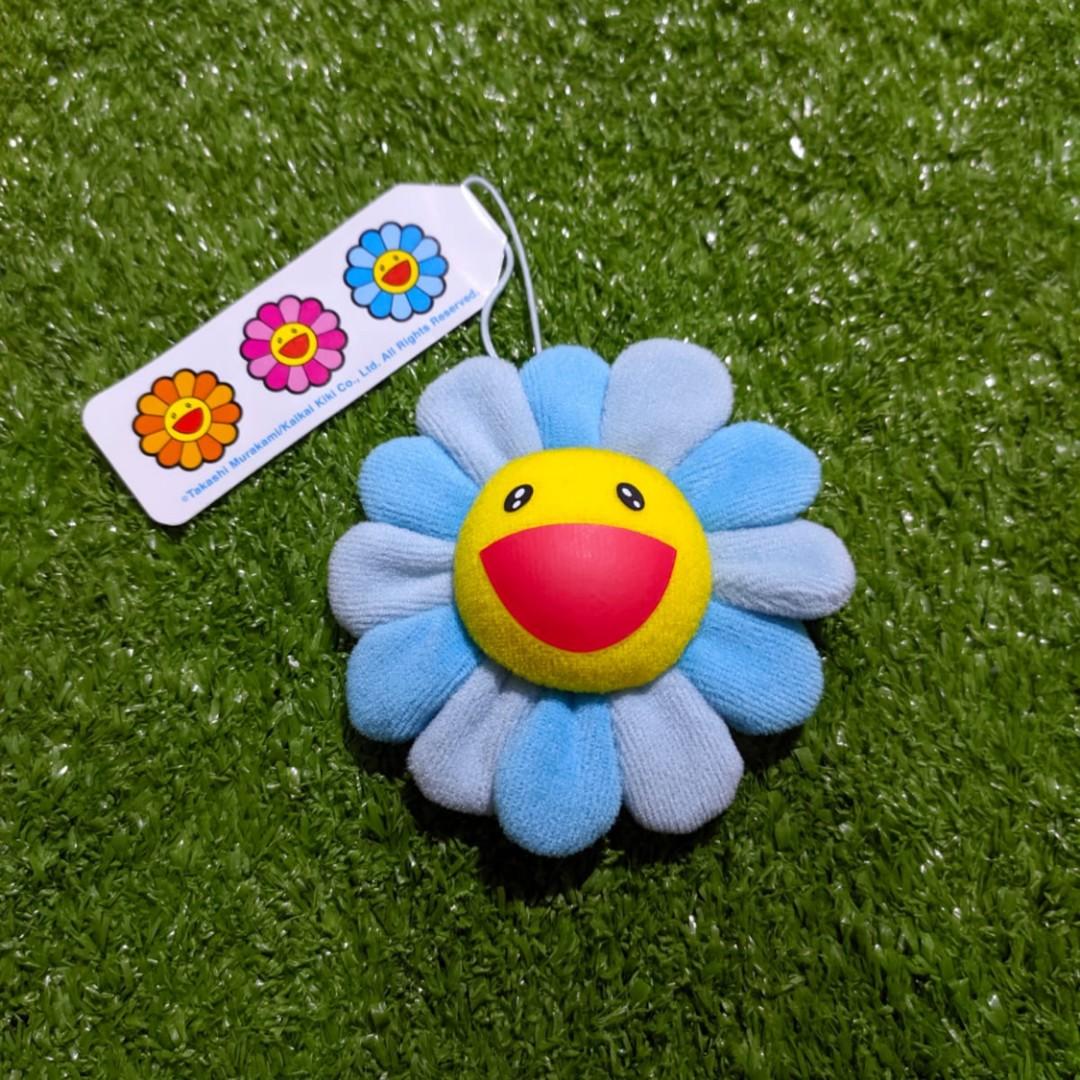 AUTHENTIC Takashi Murakami Flower Plush Pin in Blue