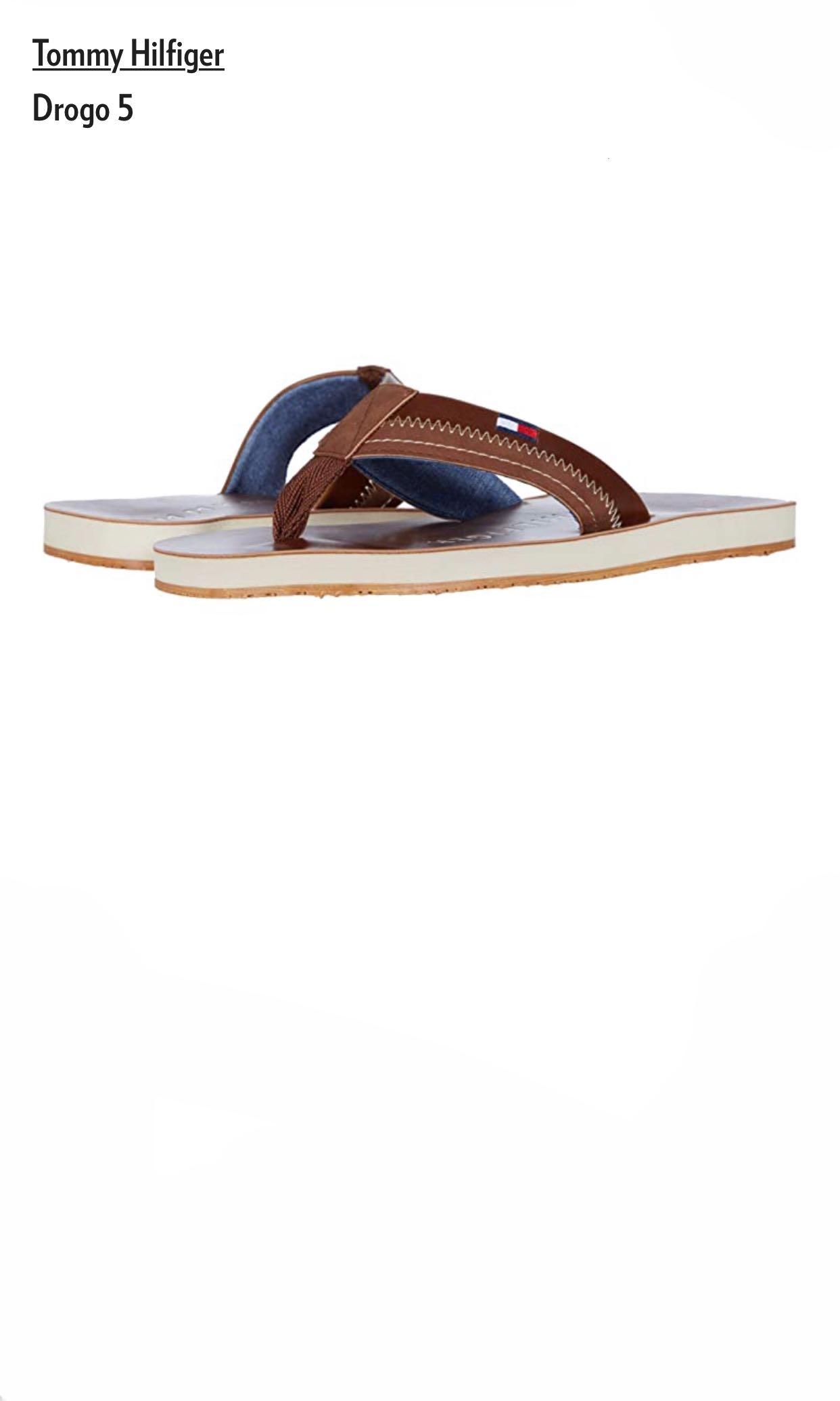 tommy hilfiger leather flip flops