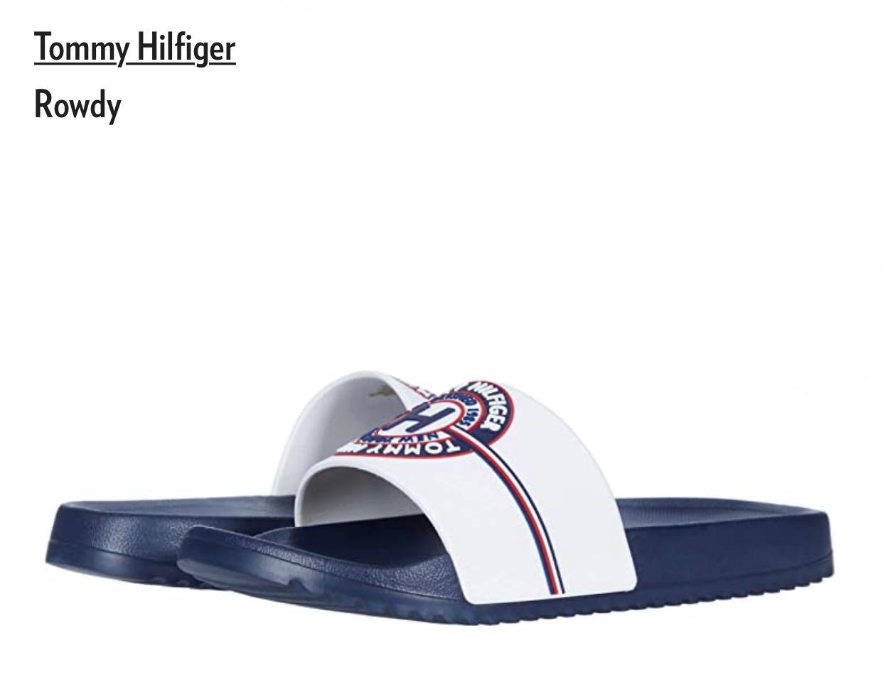 fluffy tommy hilfiger slides