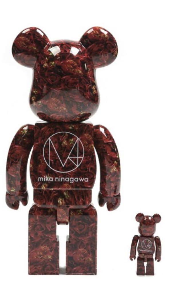 Bearbrick Mika Ninagawa Leather Rose 蜷川実花玫瑰花100/400% Set