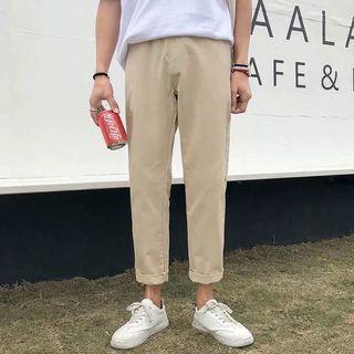 Beige Elastic Pants for Men / Women (Loose fit)