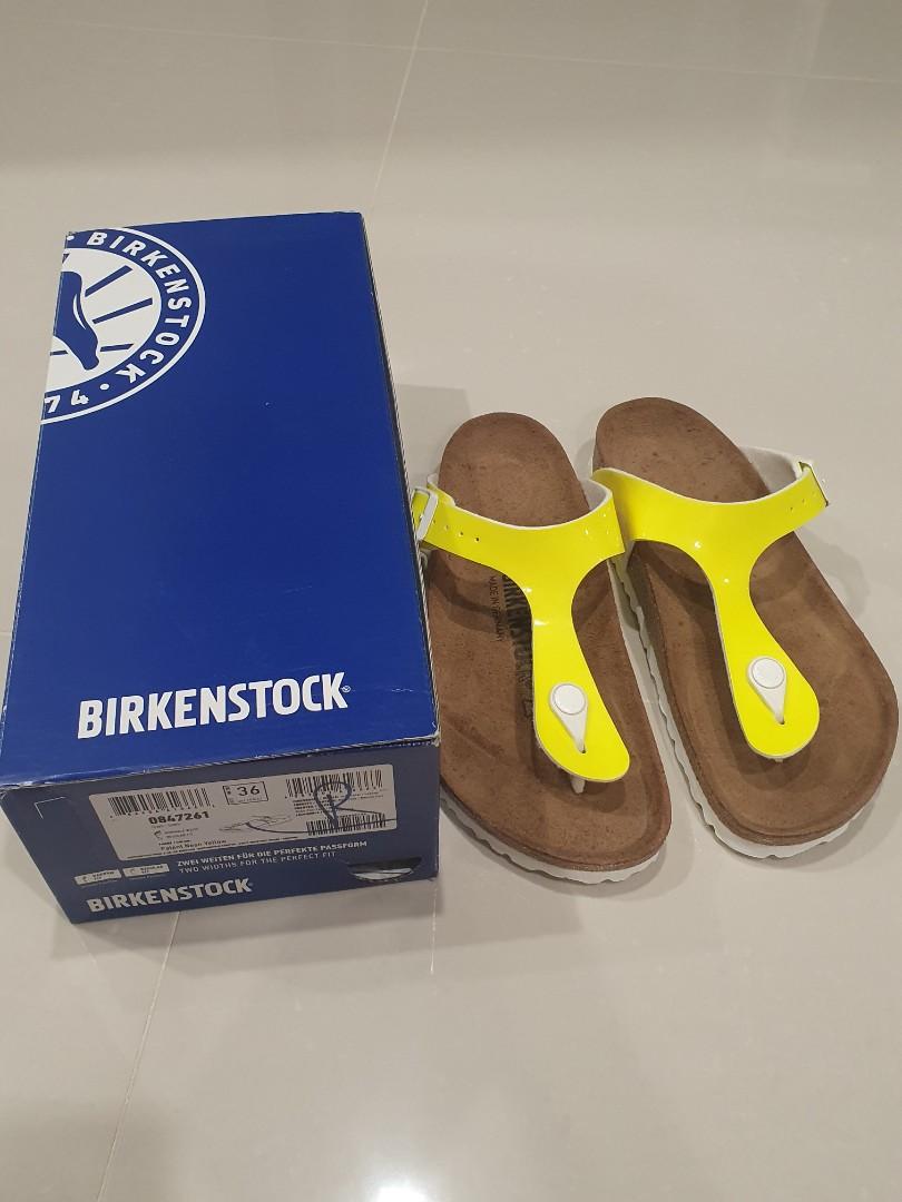 Birkenstock Sandal in Patent Neon 