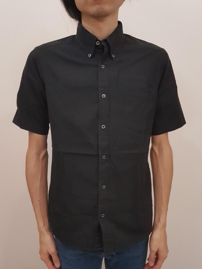 Black polo shop button down