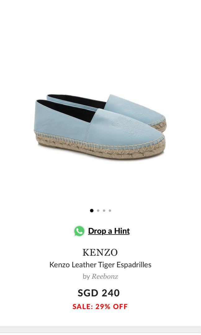 kenzo leather tiger espadrilles