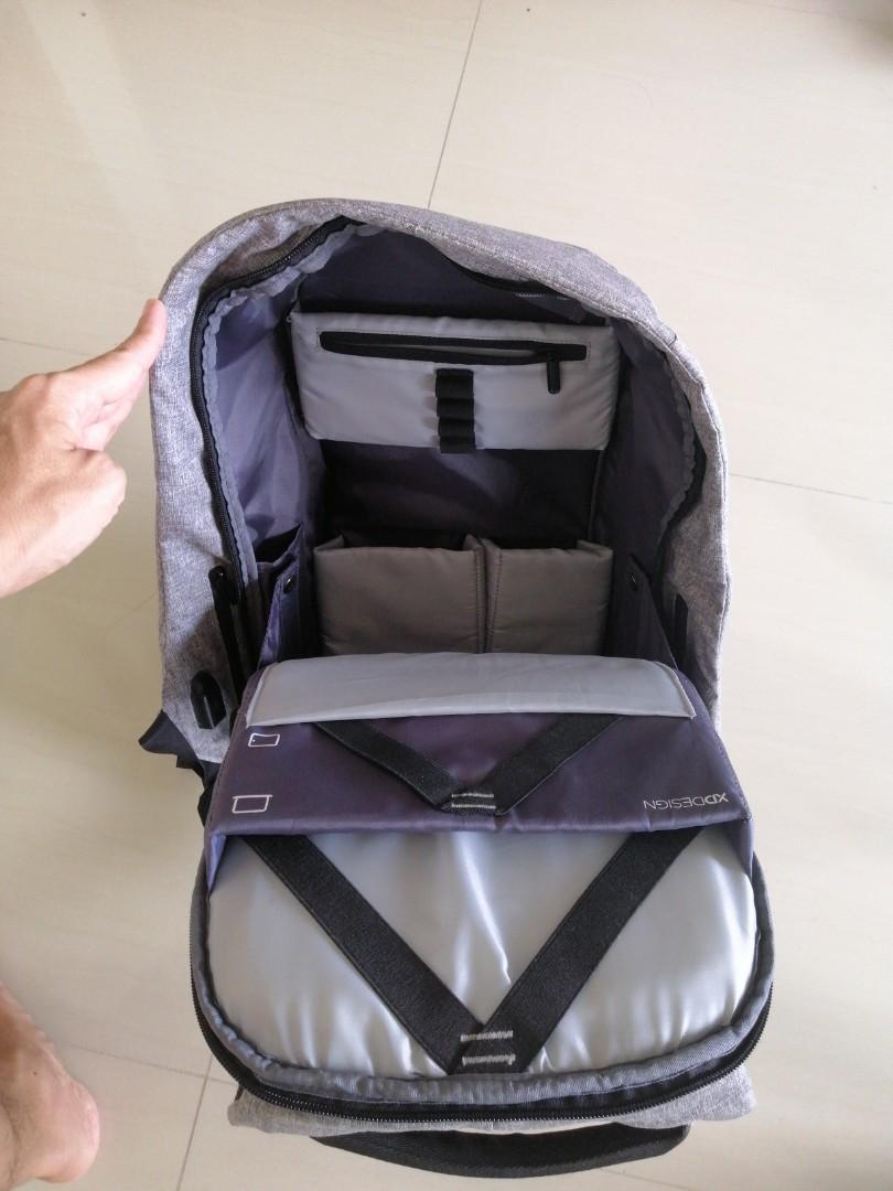 Bobby Original AntiTheft backpack, Grey, Luxury, Bags & Wallets on