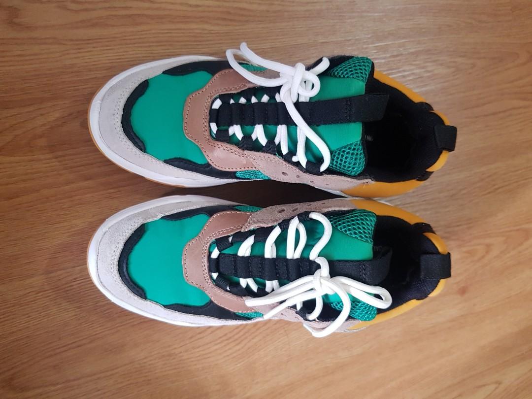 Calvin klein maya mesh suede trainers store