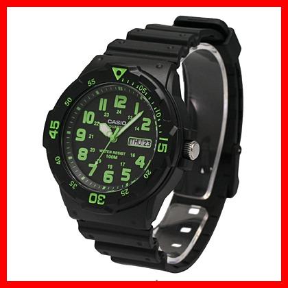 Casio Diver 100WR Green and Black MRW200H3BV Original Cash On Delivery