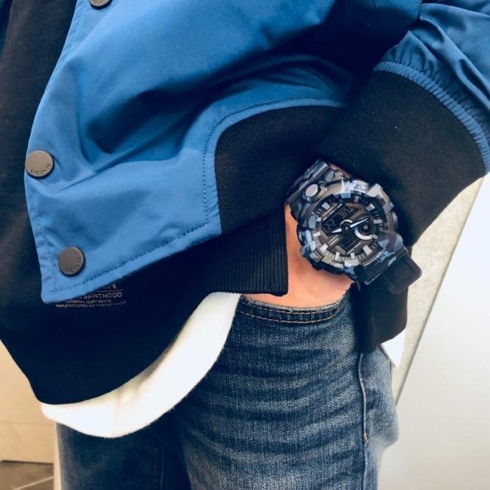 Casio g shock blue cheap camouflage