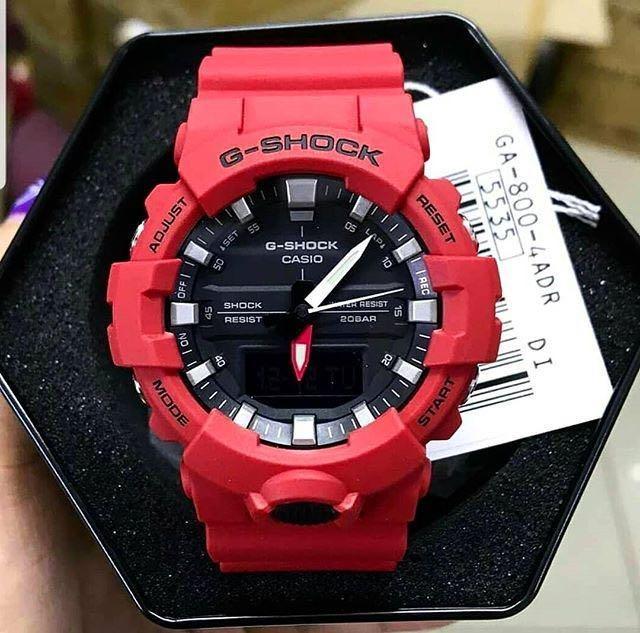 Casio G Shock GA 800 4A Red Analog Digital Men s Fashion Watch GA