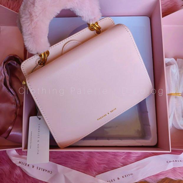 Charles & keith plush powder bag new arrivals