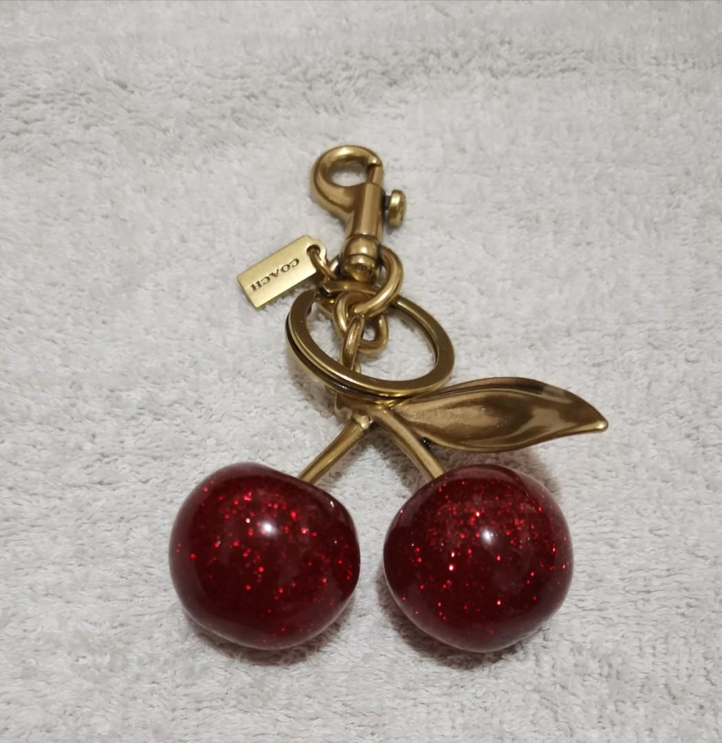 Coach Original Fashion Cherry 🍒 Keychain Coach Cherry Bag Charm Keychain  For Bag Come With box Suitable For Gift, Luxury, Accessories on Carousell
