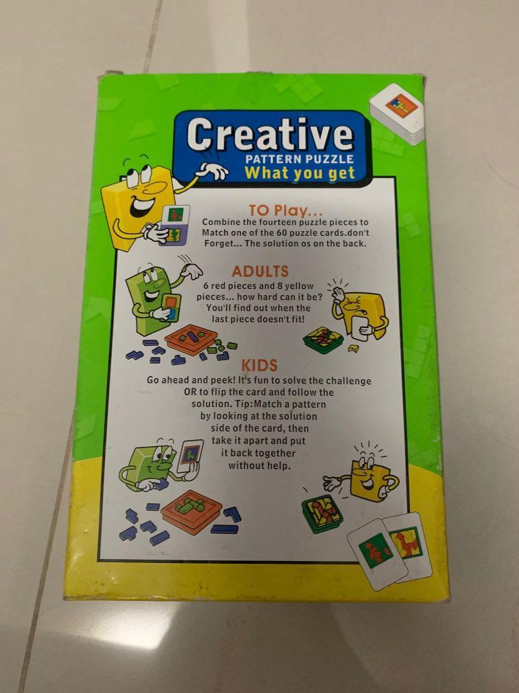 Creative pattern puzzle (Category: Board Games & Puzzles) located in Singapore. Submitted by dazzlegal (Listing ID 1020193422, Image 2). Description: For mind and visualization training.. can also train kids to be patient...