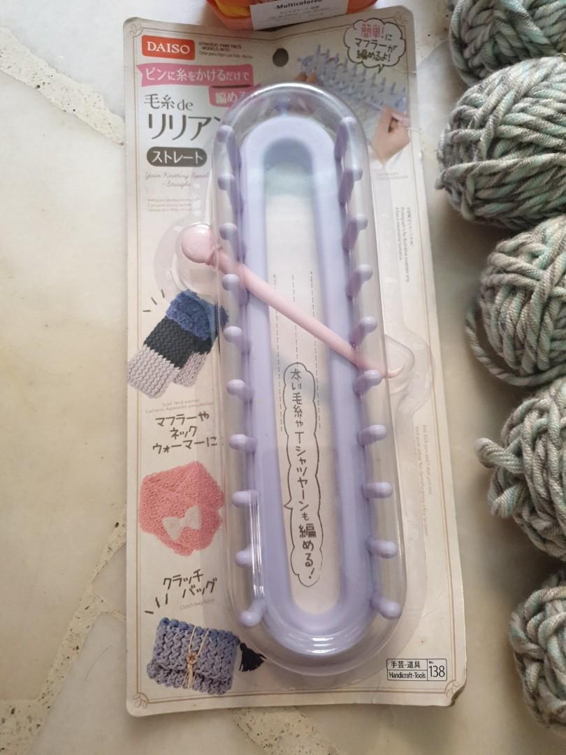 Daiso Knit Tool with Knit Yarn BNIB, Hobbies & Toys, Stationery & Craft