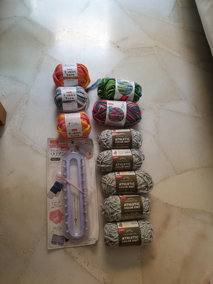 Daiso Knit Tool with Knit Yarn BNIB, Hobbies & Toys, Stationery & Craft