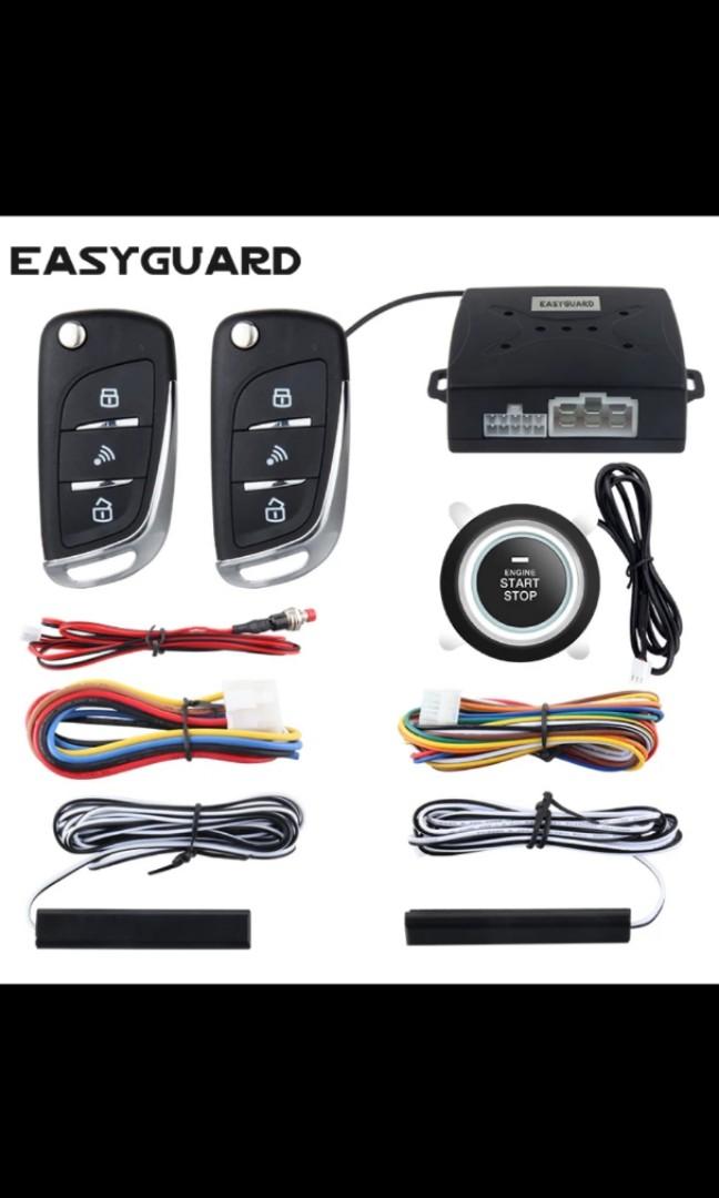 Easyguard Car Alarm System With Pke Passive Keyless Entry Remote Engine Start Security Alarm