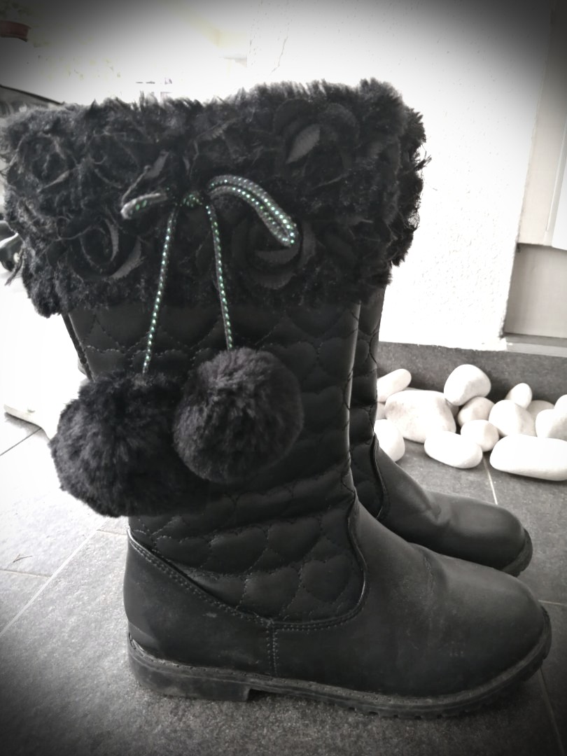 Elegant Korean girl s boots shoes Women s Fashion Footwear Boots on Carousell